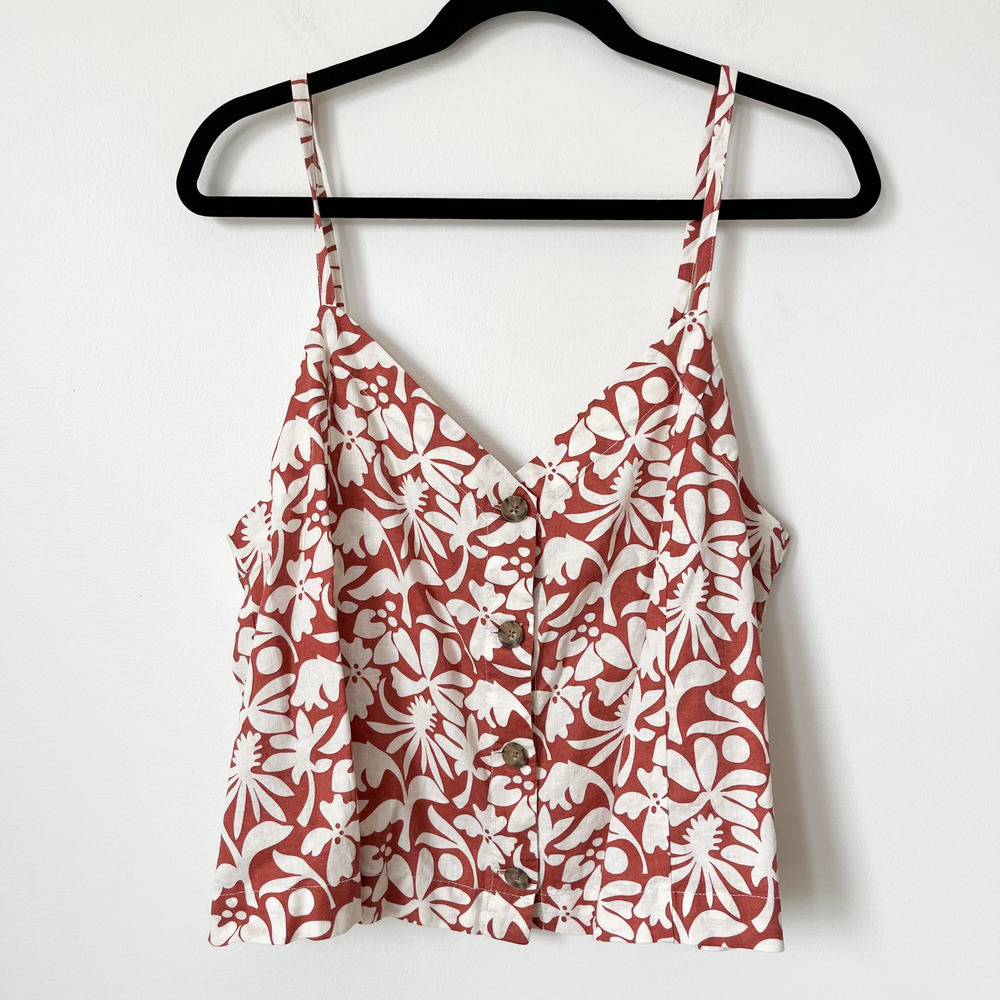 Marine Layer Celeste Hemp Cami Tank Floral Womens XL Summer Travel Resort - Picture 3 of 13